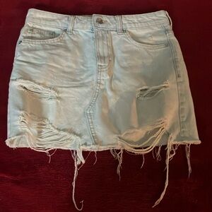 Light wash Denim Mini Skirt